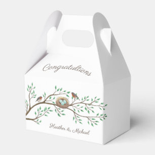 Robin Birds Nest Eggs Spring Baby Shower Favour Box