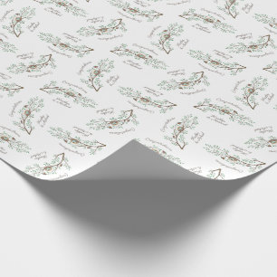 Robin Birds Nest Eggs Spring Baby Shower Wrapping Paper