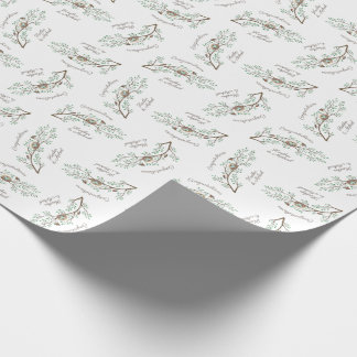 Robin Birds Nest Eggs Spring Baby Shower Wrapping Paper