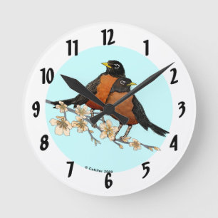 Robin Branch Round Clock