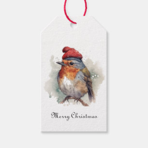 Robin Christmas Gift Wrapping Charm Tags