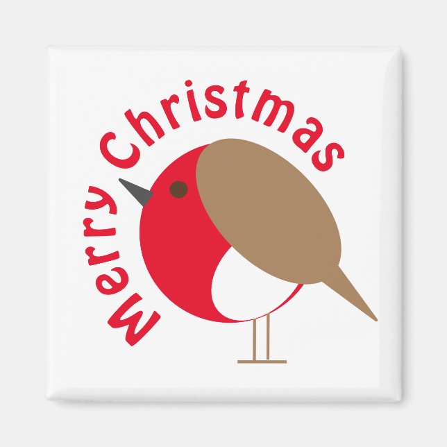 Robin Christmas Magnet (Front)