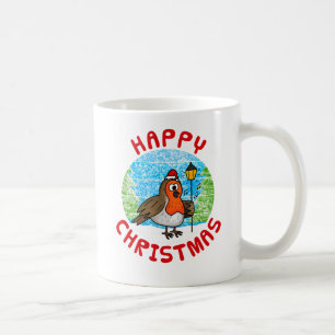 Robin Christmas Wildlife Carol Singer Musician Coffee Mug