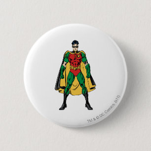 Robin Classic Stance 6 Cm Round Badge
