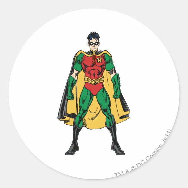 Robin Classic Stance Classic Round Sticker (Front)