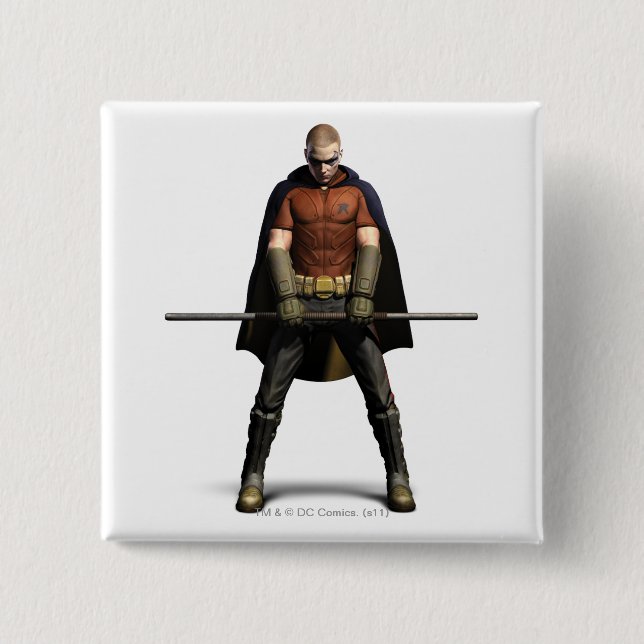 Robin Colour 15 Cm Square Badge (Front)