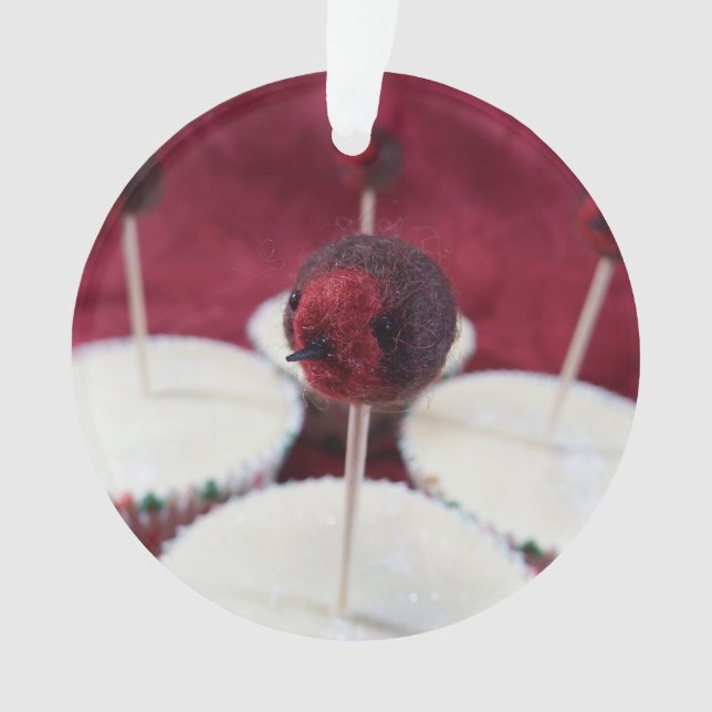 Robin Cupcakes Ornament (Front)