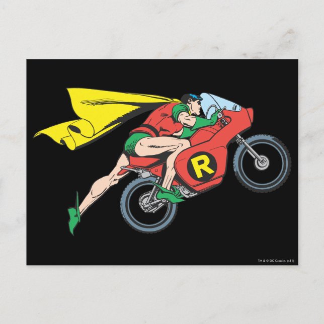 Robin & Cycle Postcard (Front)