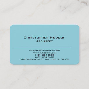 Robin Egg Blue Background Colour Company Architect Business Card