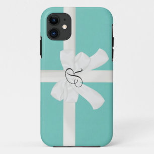 Robin Egg Blue Custom Initial iPhone Case