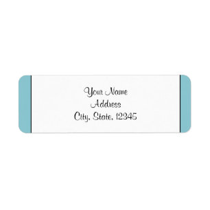 Robin Egg Blue Initials Posh Wedding Label Return Address Label