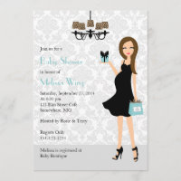 Robin Egg Blue Leopard Pregnant Mum Baby Shower