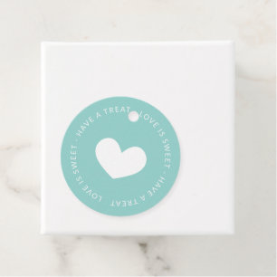Robin Egg Blue Love Is Sweet Wedding Favour Tags