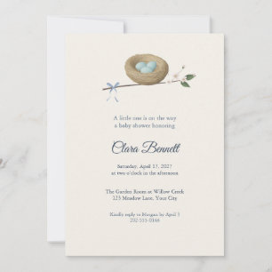 Robin Egg Nest Baby Shower Invitation