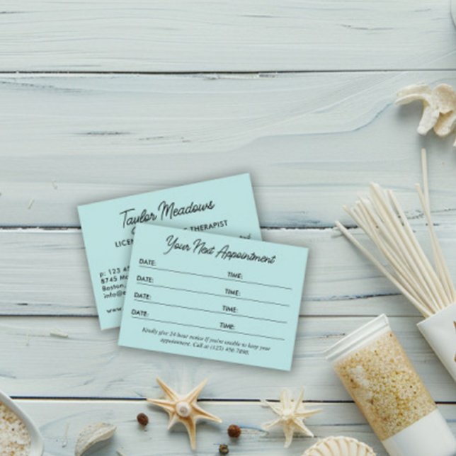 Robin Egg Practical QR Code Multi Appointment  Card (Creator Uploaded)