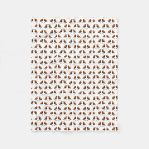 Robin Frenzy Fleece Blanket (choose colour)