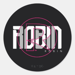 Robin Hi-Tech Name Graphic Classic Round Sticker