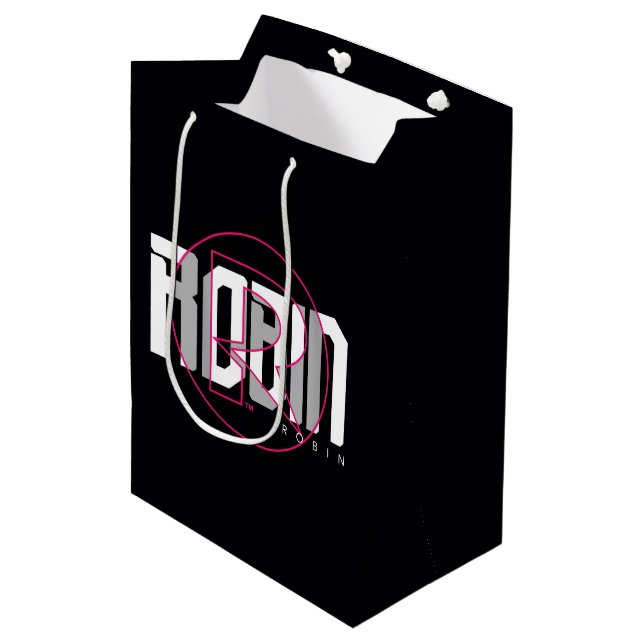 Robin Hi-Tech Name Graphic Medium Gift Bag (Front Angled)