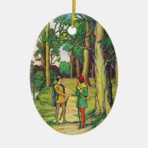 Robin Hood And Little John Ceramic Tree Decoration