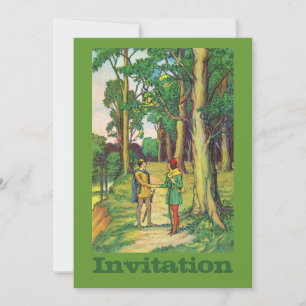 Robin Hood And Little John Invitation