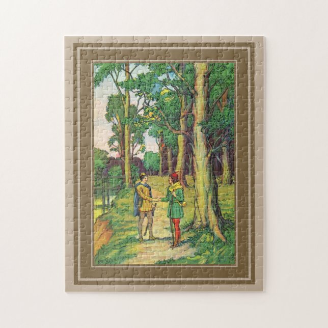 Robin Hood And Little John Jigsaw Puzzle (Vertical)