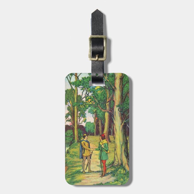 Robin Hood And Little John Luggage Tag (Front Vertical)