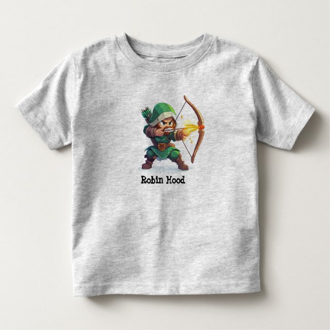Robin Hood and Sectral Arrow Custon Name Toddler T-Shirt (Front)