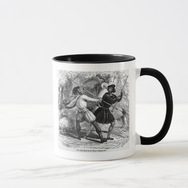Robin Hood and the Tanner with Quarter-staffs Mug (Right)