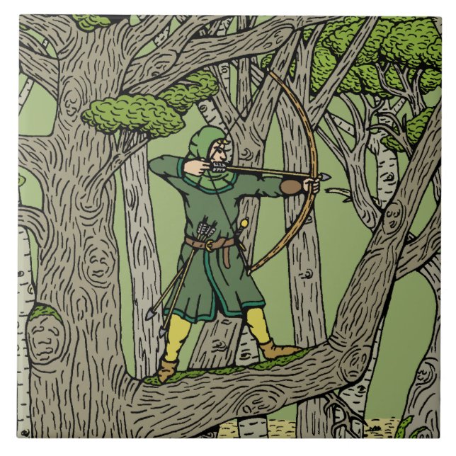 Robin Hood Ceramic Tile (Front)