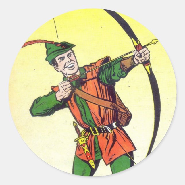 Robin Hood Classic Round Sticker (Front)