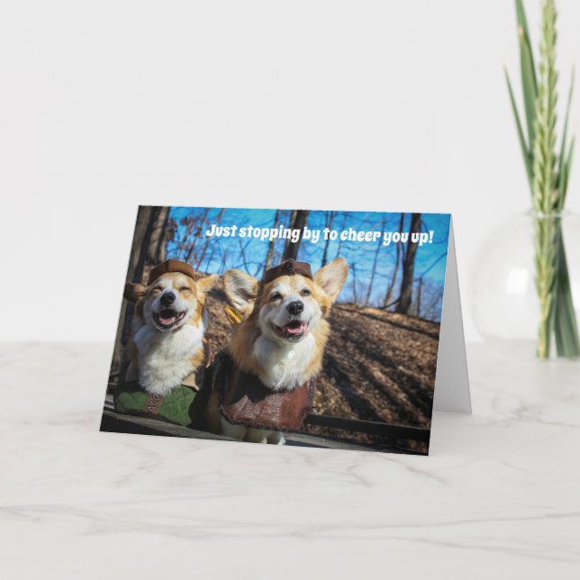 Robin Hood Corgi get well card (Front)