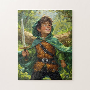 Robin Hood depicted as a child Jigsaw Puzzle