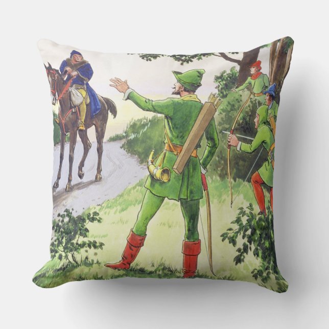 Robin Hood, from 'Peeps into the Past', published Cushion (Front)