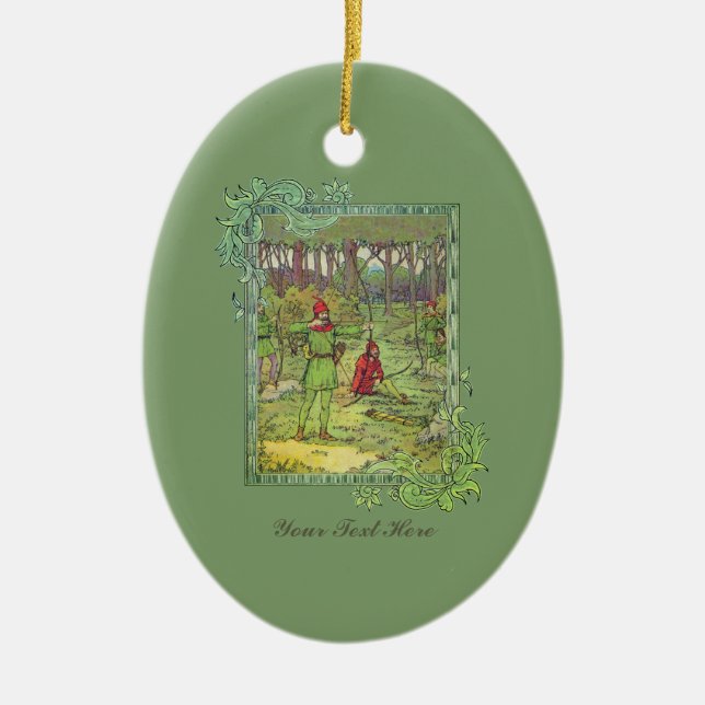 Robin Hood In The Forest Ceramic Ornament (Front)