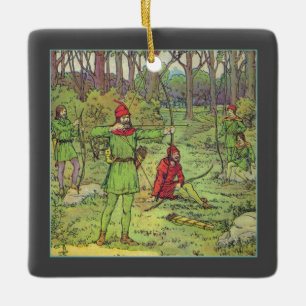 Robin Hood In The Forest Ceramic Ornament