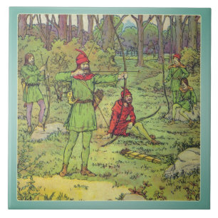 Robin Hood In The Forest Ceramic Tile