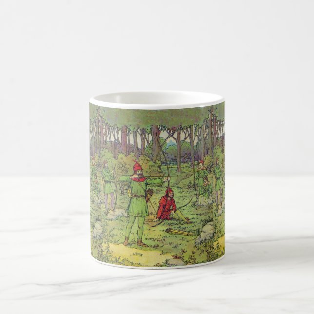 Robin Hood In The Forest  Coffee Mug (Center)