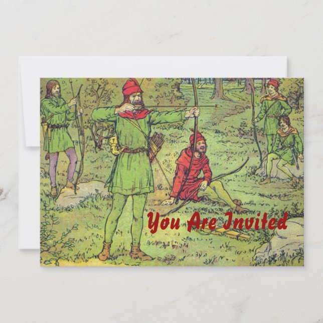 Robin Hood In The Forest Invitation (Front)