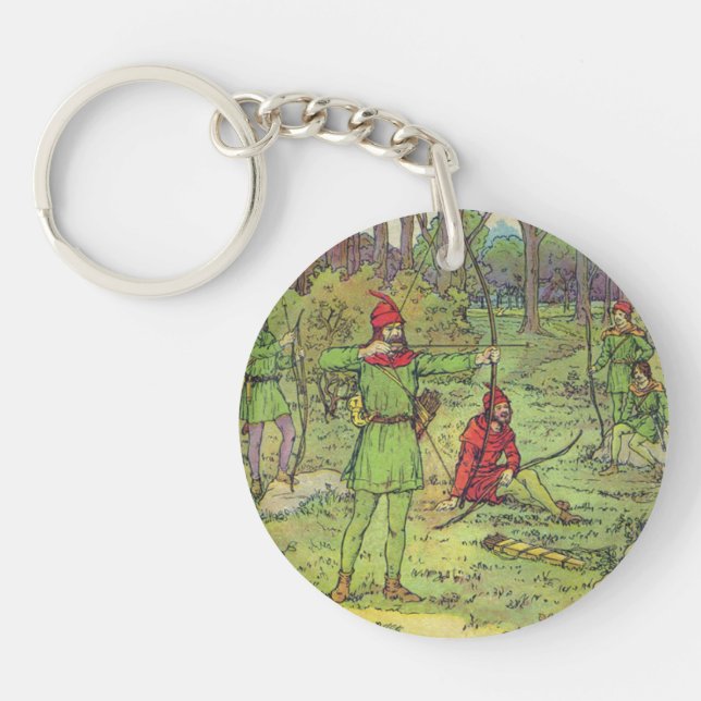 Robin Hood In The Forest  Key Ring (Front)