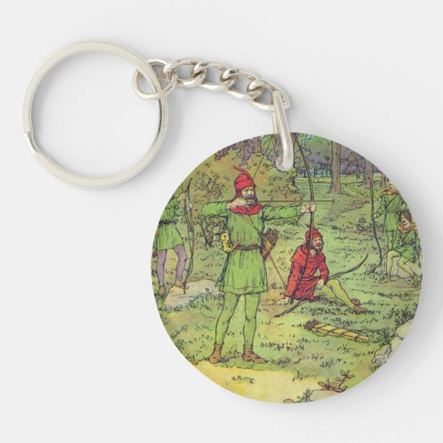 Robin Hood In The Forest  Key Ring (Front)