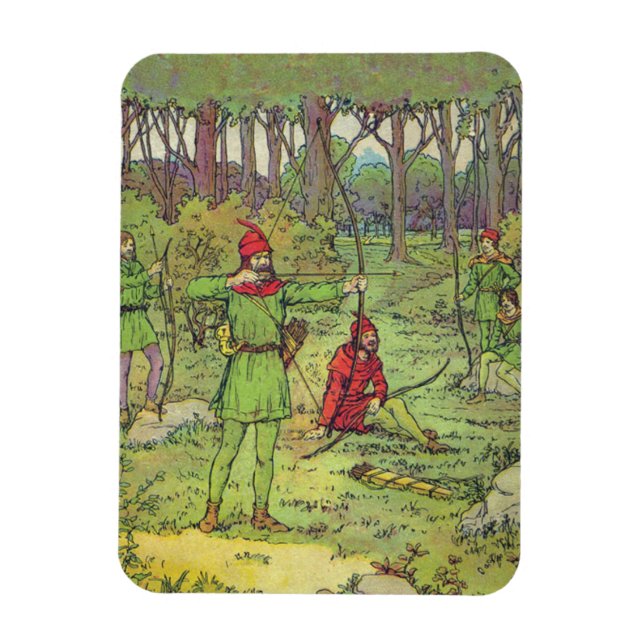 Robin Hood In The Forest  Magnet (Vertical)