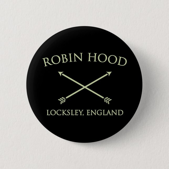 robin hood of locksley 6 cm round badge (Front)