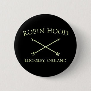 robin hood of locksley 6 cm round badge