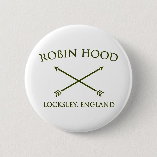 robin hood of locksley 6 cm round badge (Front)
