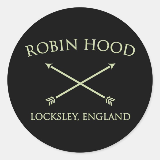 robin hood of locksley classic round sticker (Front)