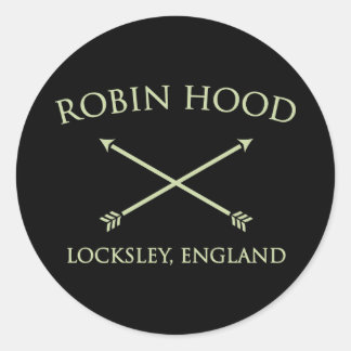 robin hood of locksley classic round sticker