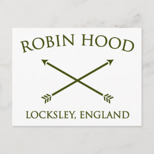 robin hood of locksley postcard