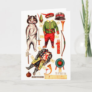 Robin Hood, Paper Doll, Louis Wain Card