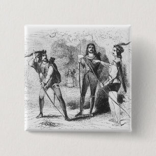 Robin Hood, Scarlet and John 15 Cm Square Badge