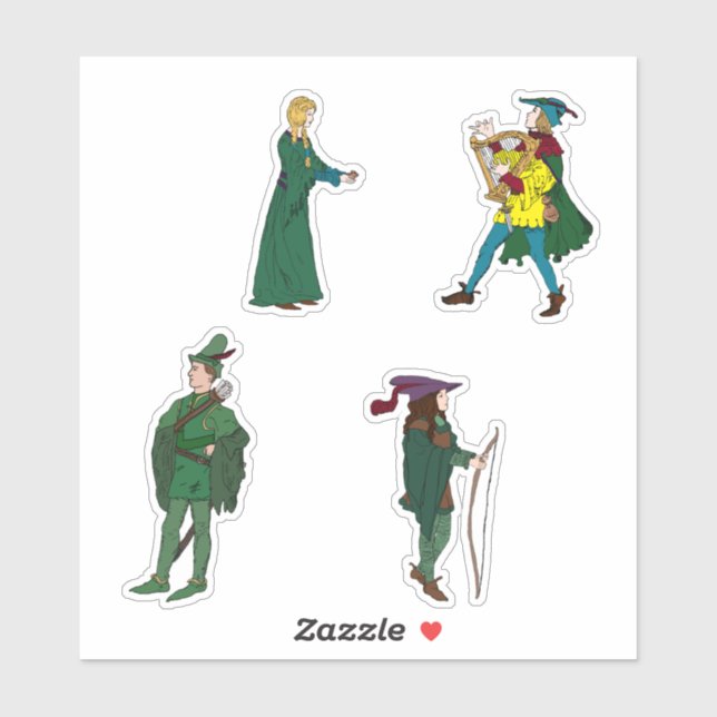 Robin Hood Sticker 4-pack No.2 (Sheet)